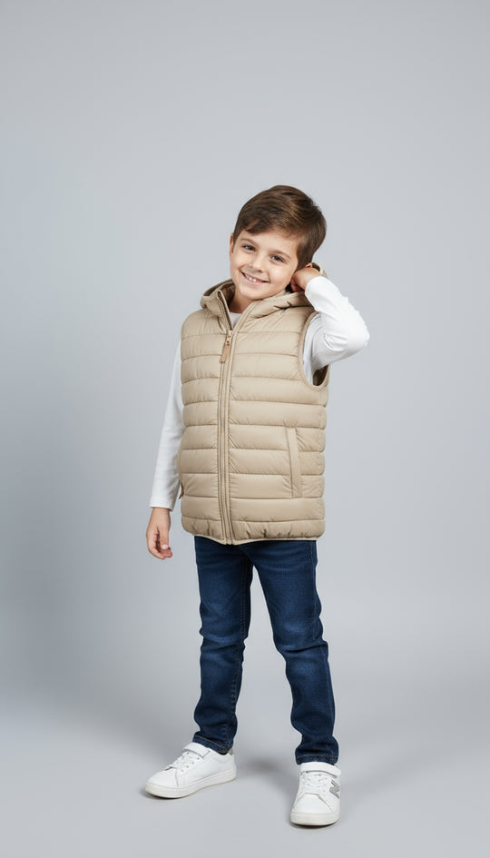 Warmie Tan - Premium Sleeveless Puffer