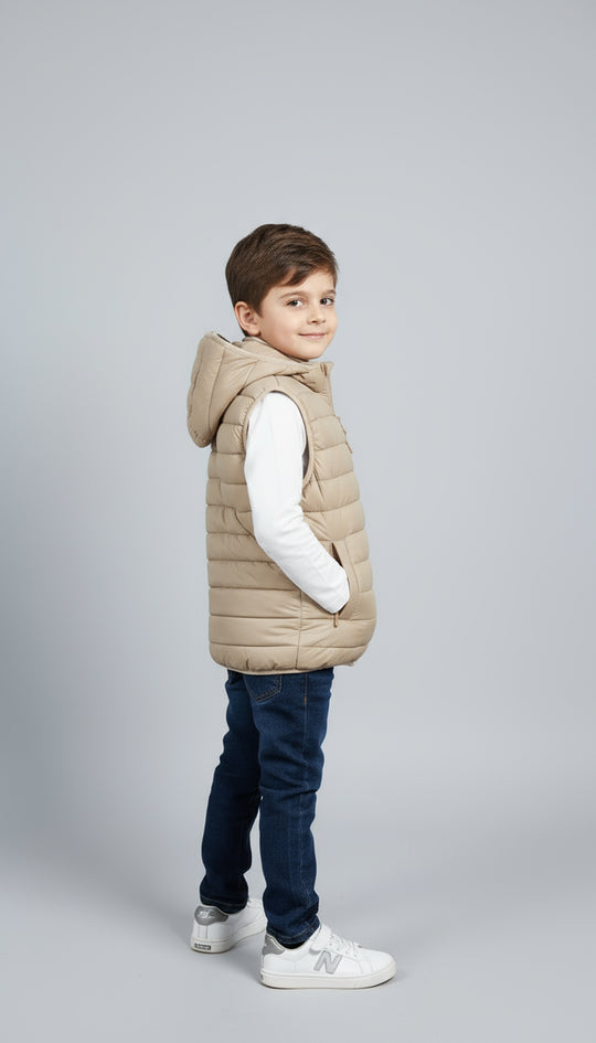 Warmie Tan - Premium Sleeveless Puffer