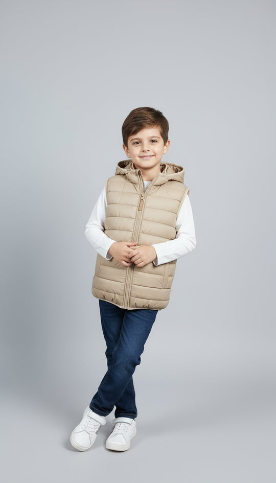 Warmie Tan - Premium Sleeveless Puffer
