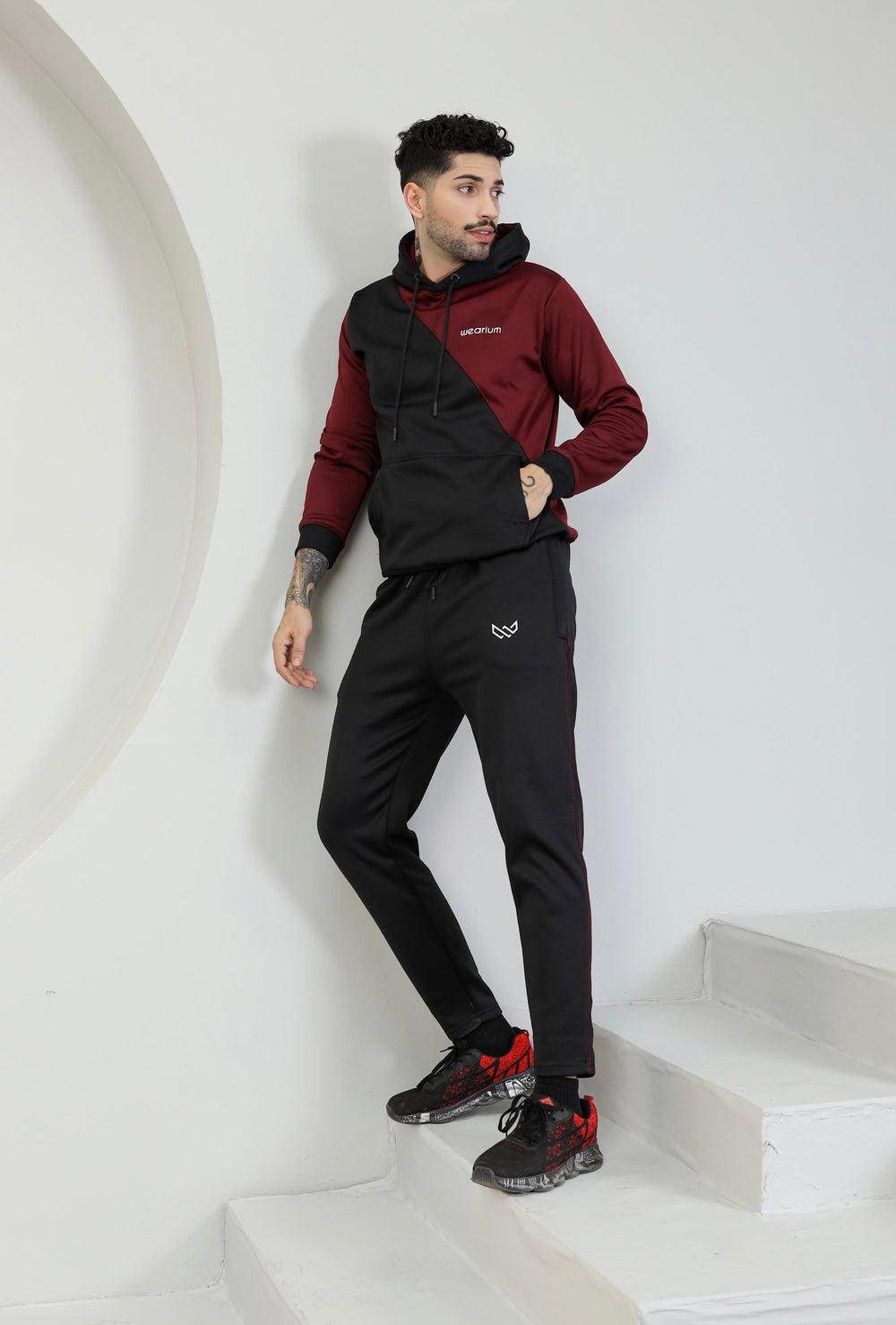 Maroon Winter Dri-Fit Tracksuit - Wearium 