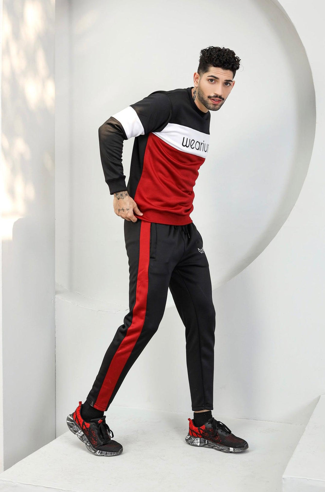  Round Neck Gym Tracksuit for Summers - Wearium